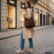 Italian Genuine Suede Hobo Bag | Palermo
