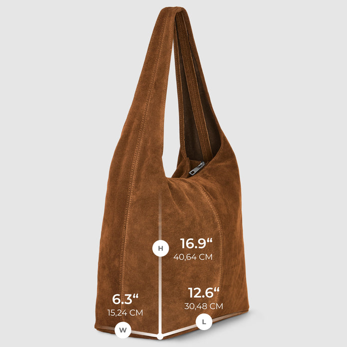 Italian Genuine Suede Hobo Bag | Palermo