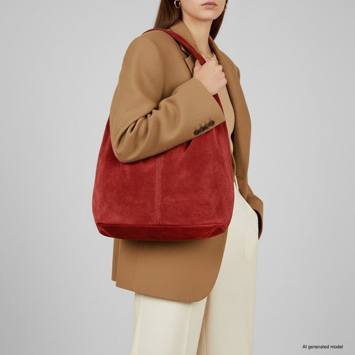 Italian Genuine Suede Hobo Bag | Palermo