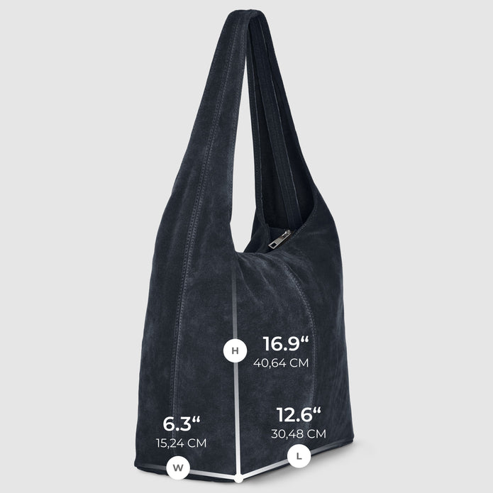 Italian Genuine Suede Hobo Bag | Palermo