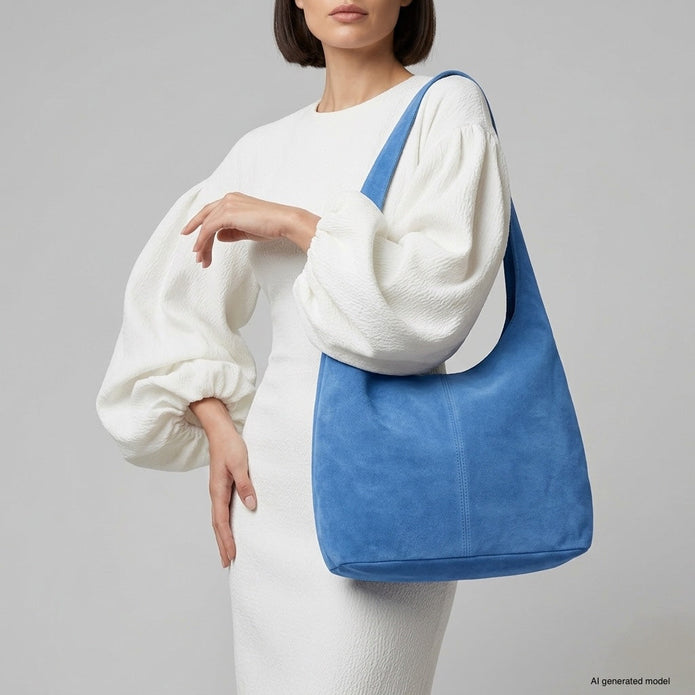 Italian Genuine Suede Hobo Bag | Palermo