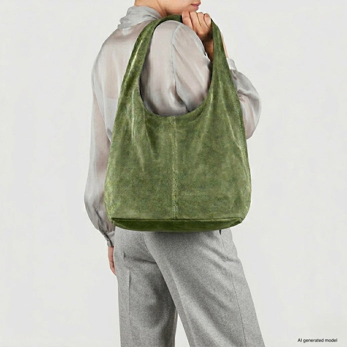 Italian Genuine Suede Hobo Bag | Palermo