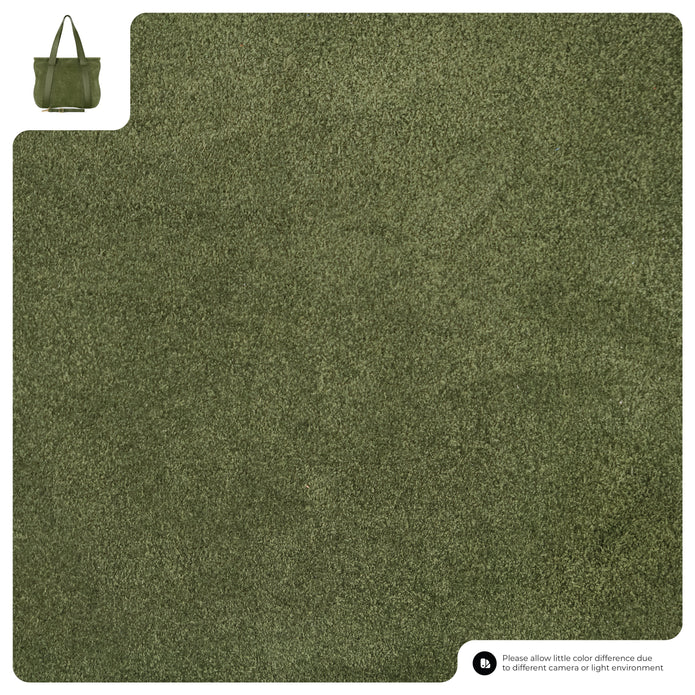 Italian Genuine Suede & Full-Grain Leather Tote Bag | Varese