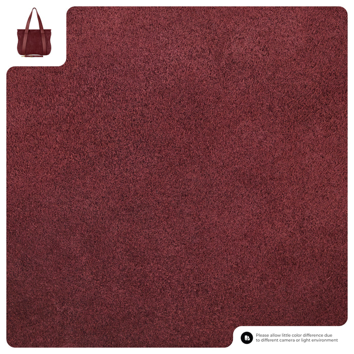 Italian Genuine Suede & Full-Grain Leather Tote Bag | Varese