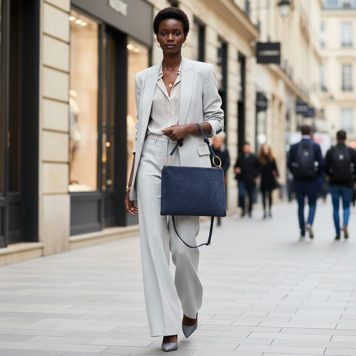Italian Genuine Suede Shoulder Bag | Modena
