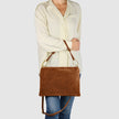 Italian Genuine Suede Shoulder Bag | Modena