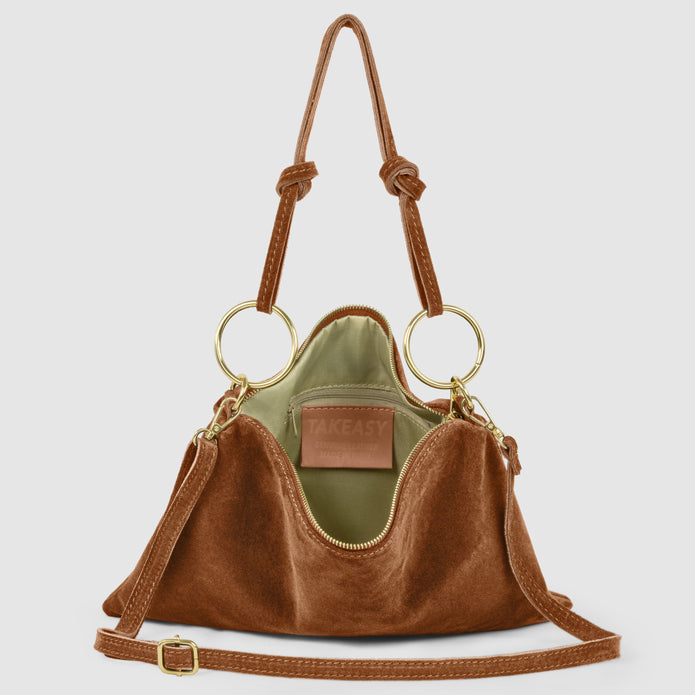 Italian Genuine Suede Shoulder Bag | Modena