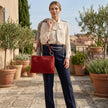Italian Genuine Suede Shoulder Bag | Modena