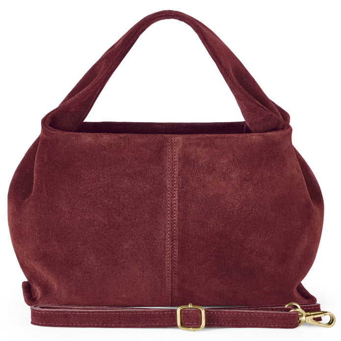 Italian Genuine Suede Shoulder Bag | Ferrara