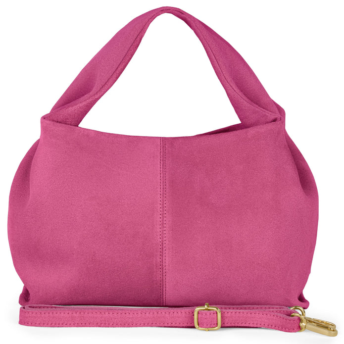 Italian Genuine Suede Shoulder Bag | Ferrara