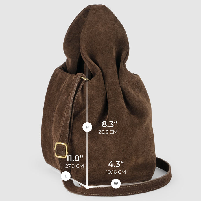 Italian Genuine Suede Shoulder Bag | Ferrara