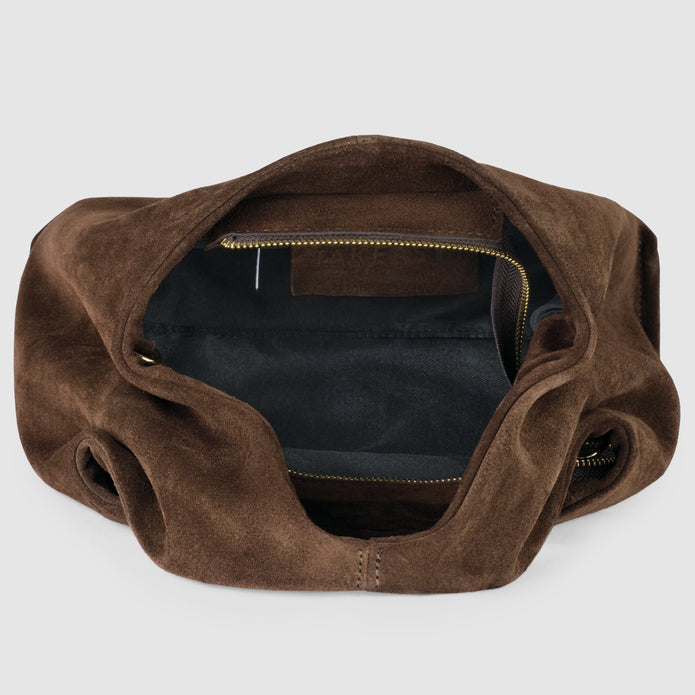 Italian Genuine Suede Shoulder Bag | Ferrara