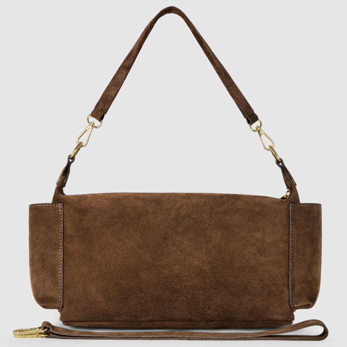 Italian Genuine Suede Shoulder Bag | Sondrio