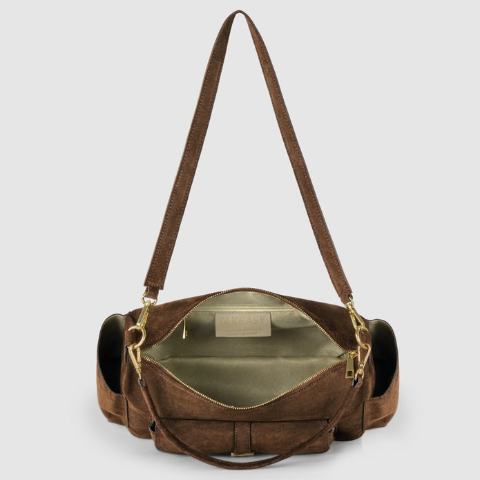 Italian Genuine Suede Shoulder Bag | Sondrio