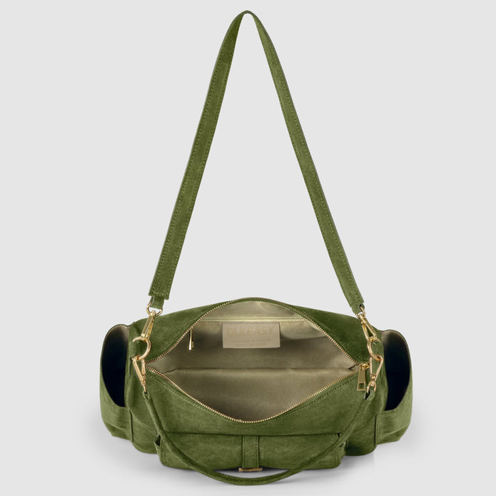 Italian Genuine Suede Shoulder Bag | Sondrio
