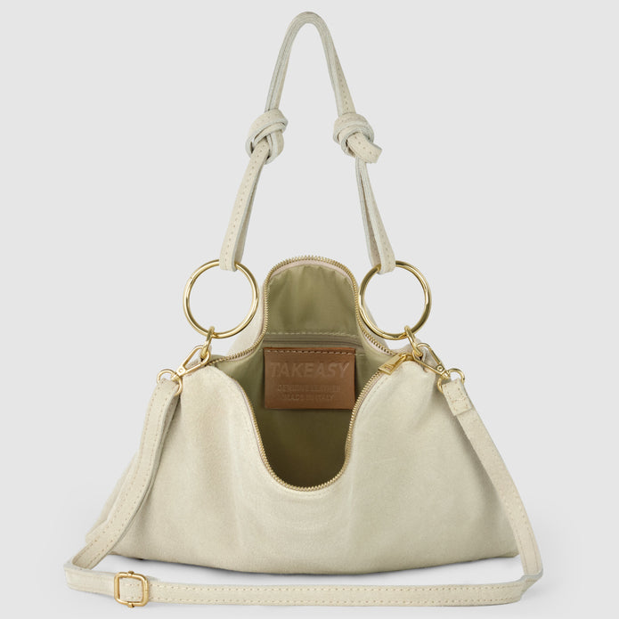 Italian Genuine Suede Shoulder Bag | Modena