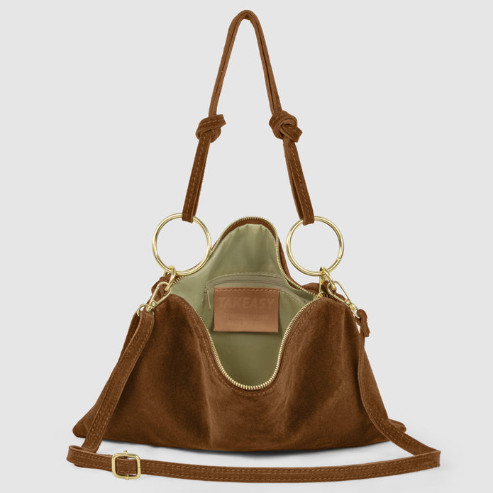 Italian Genuine Suede Shoulder Bag | Modena
