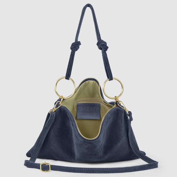 Italian Genuine Suede Shoulder Bag | Modena