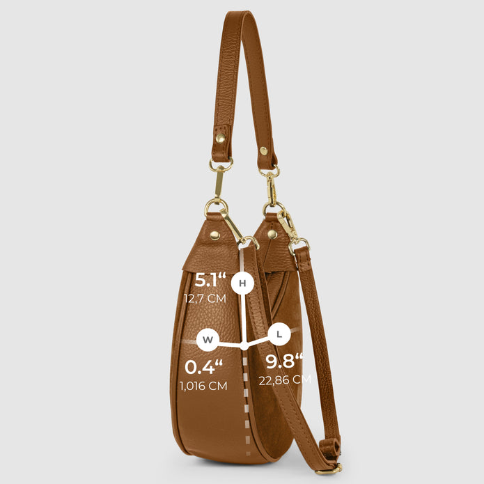 Italian Genuine Suede & Full-Grain Leather Shoulder Bag | Arezzo