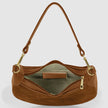 Italian Genuine Suede & Full-Grain Leather Shoulder Bag | Arezzo