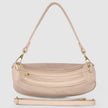 Italian Genuine Suede & Full-Grain Leather Shoulder Bag | Arezzo