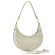 Italian Genuine Suede & Full-Grain Leather Shoulder Bag | Arezzo