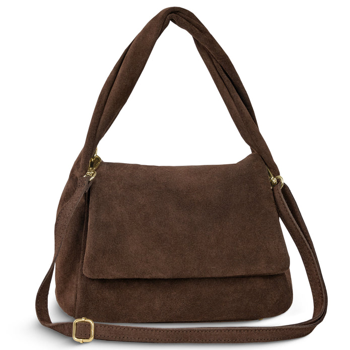 Italian Genuine Suede Top-Handle Bag | Ravenna