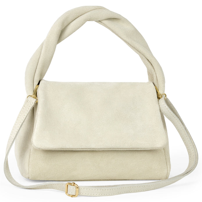 Italian Genuine Suede Top-Handle Bag | Ravenna