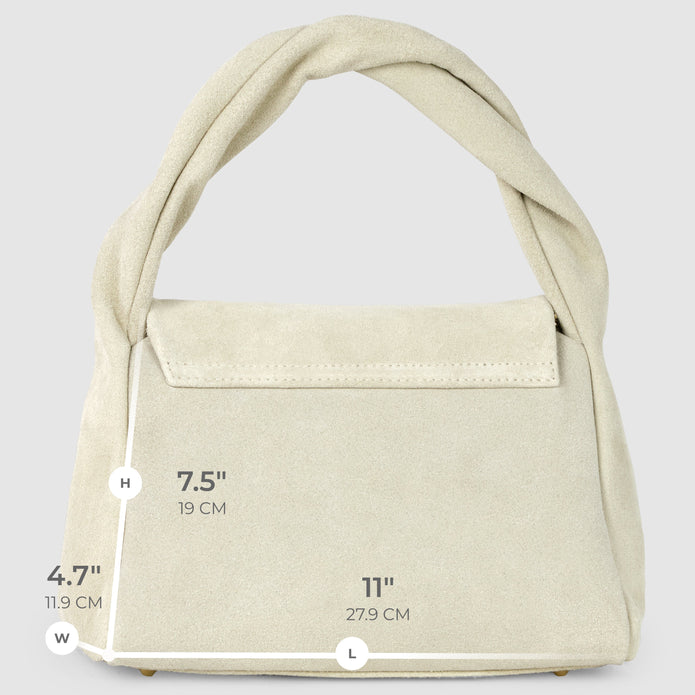 Italian Genuine Suede Top-Handle Bag | Ravenna