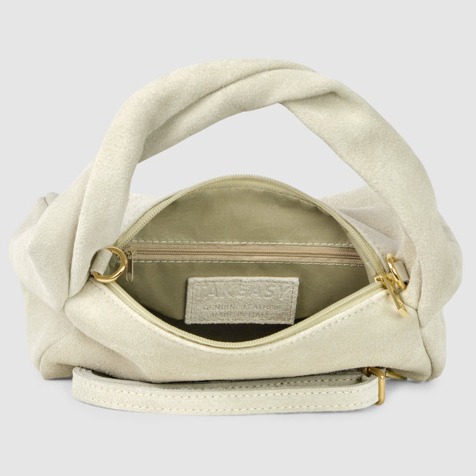 Italian Genuine Suede Top-Handle Bag | Ravenna
