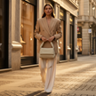 Italian Genuine Suede Top-Handle Bag | Ravenna