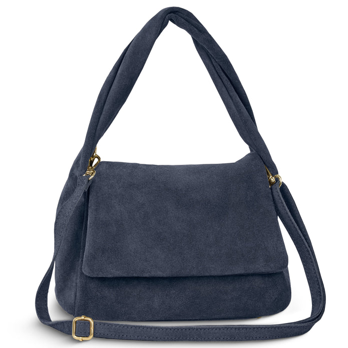 Italian Genuine Suede Top-Handle Bag | Ravenna