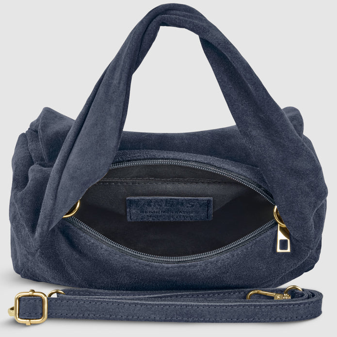 Italian Genuine Suede Top-Handle Bag | Ravenna