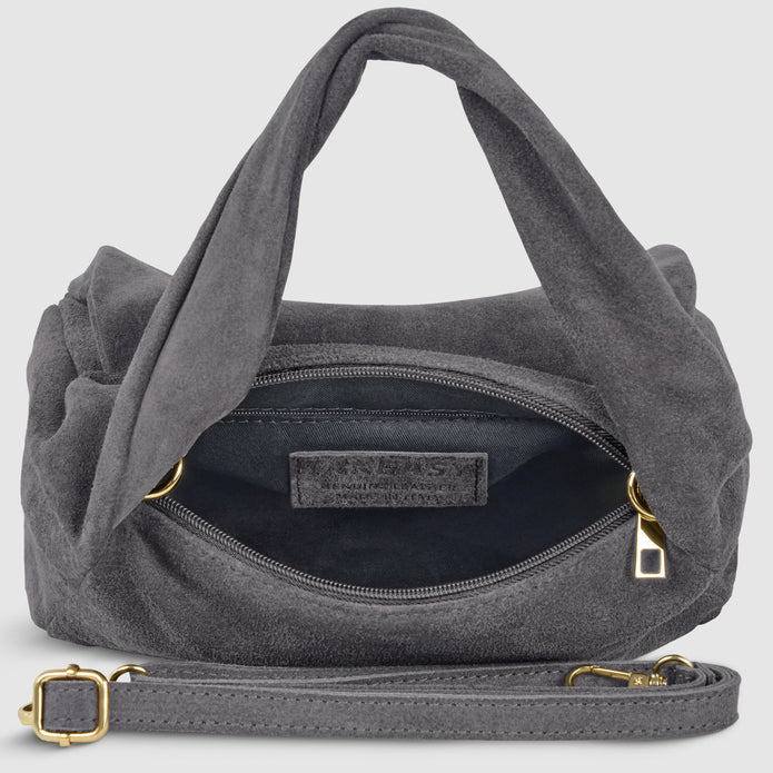 Italian Genuine Suede Top-Handle Bag | Ravenna