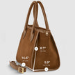 Italian Genuine Suede & Full-Grain Leather Top-Handle Bag | Alba