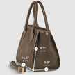 Italian Genuine Suede & Full-Grain Leather Top-Handle Bag | Alba