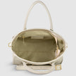 Italian Genuine Suede & Full-Grain Leather Top-Handle Bag | Alba