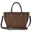 Italian Genuine Suede & Full-Grain Leather Top-Handle Bag | Alba