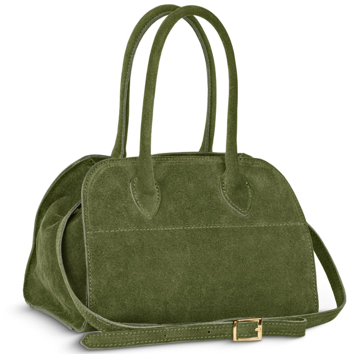 Italian Genuine Suede Top-Handle Bag | Novara