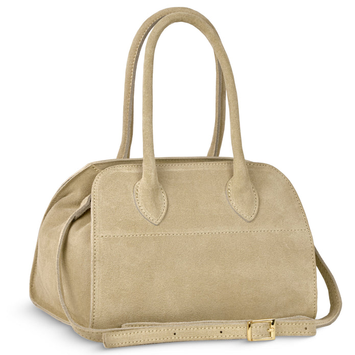 Italian Genuine Suede Top-Handle Bag | Novara