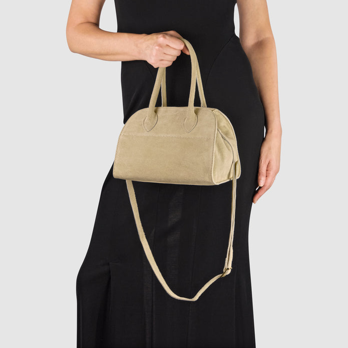 Italian Genuine Suede Top-Handle Bag | Novara