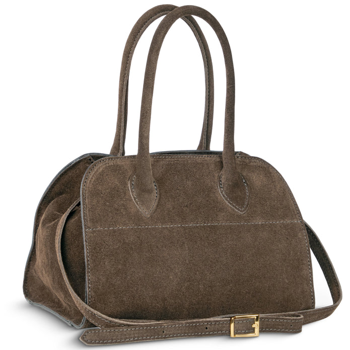 Italian Genuine Suede Top-Handle Bag | Novara