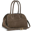 Italian Genuine Suede Top-Handle Bag | Novara