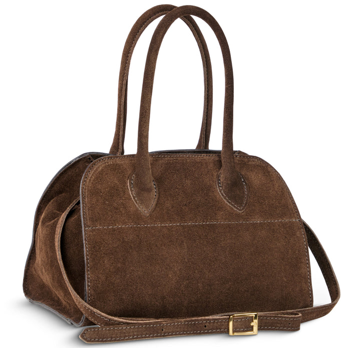 Italian Genuine Suede Top-Handle Bag | Novara