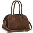 Italian Genuine Suede Top-Handle Bag | Novara