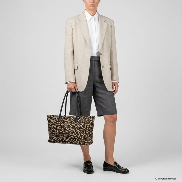 Italian Genuine Suede & Full-Grain Leather Tote Bag | Bologna