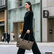 Italian Genuine Suede & Full-Grain Leather Tote Bag | Bologna