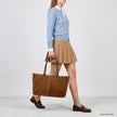 Italian Genuine Suede & Full-Grain Leather Tote Bag | Bologna