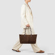 Italian Genuine Suede & Full-Grain Leather Tote Bag | Bologna