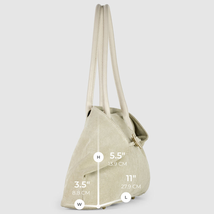 Italian Genuine Suede & Full-Grain Leather Tote Bag | Bologna